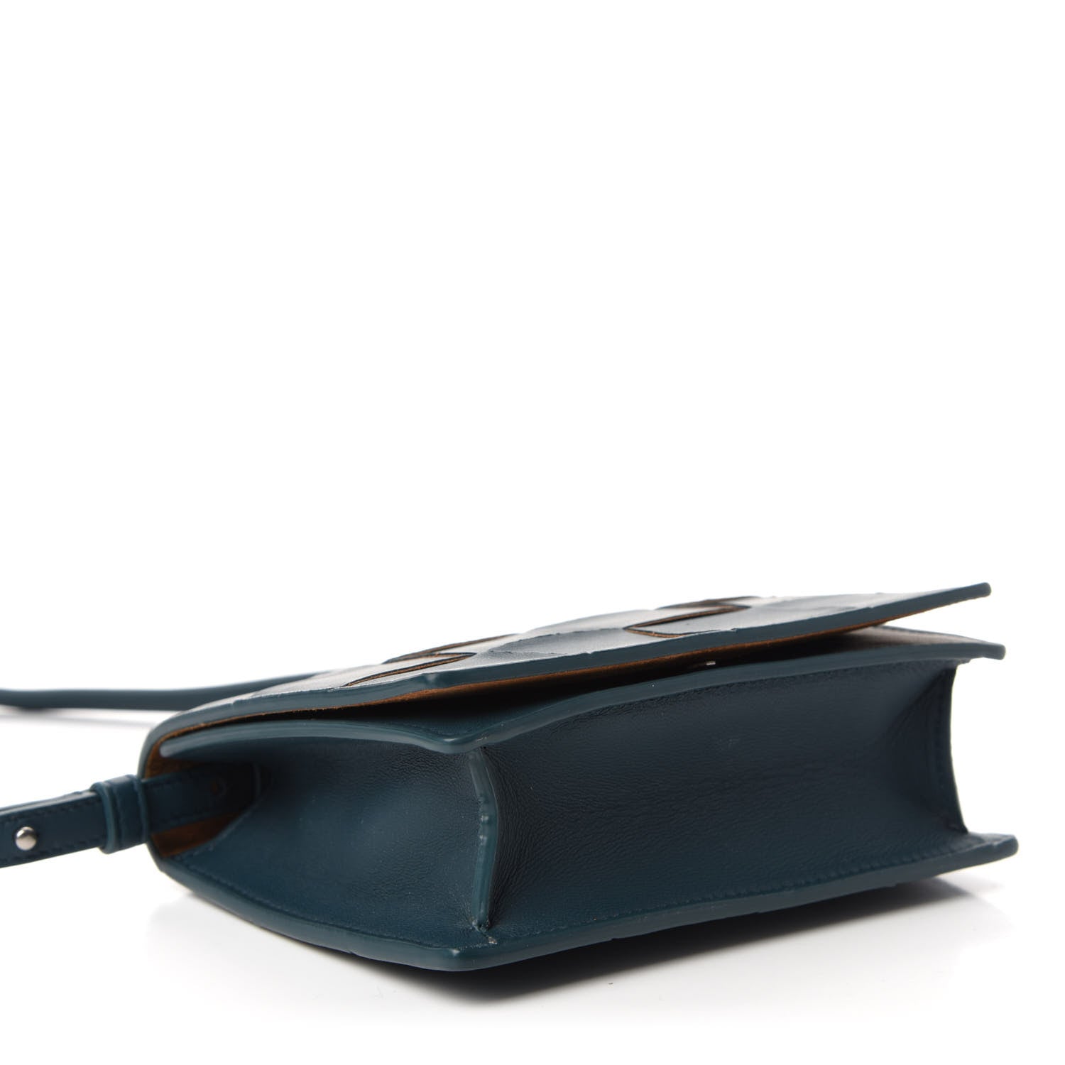 Bottega Veneta Lambskin Maxi Intrecciato Mini Cassette Crossbody Bag Petrol Blue 4 of 9