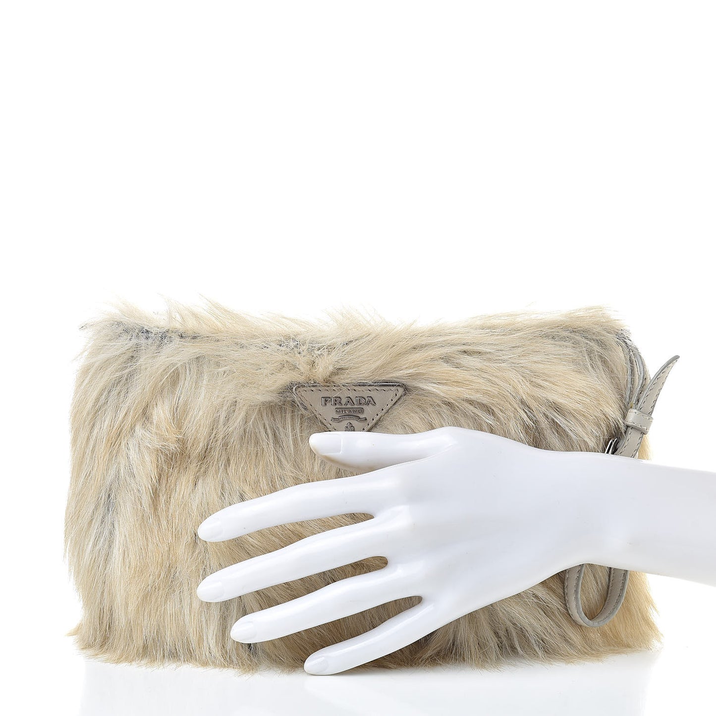 Eco Pelliccia Faux Fur Wristlet Clutch