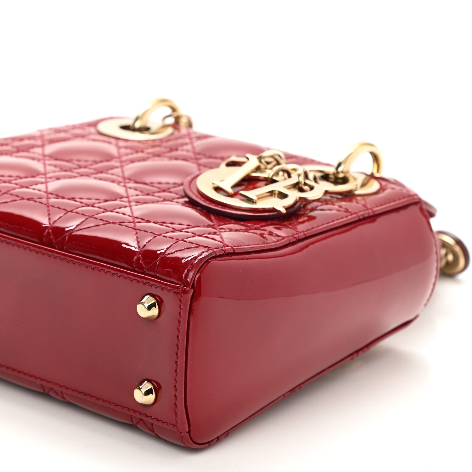 Christian Dior Patent Cannage Mini Lady Dior Red 8 of 8