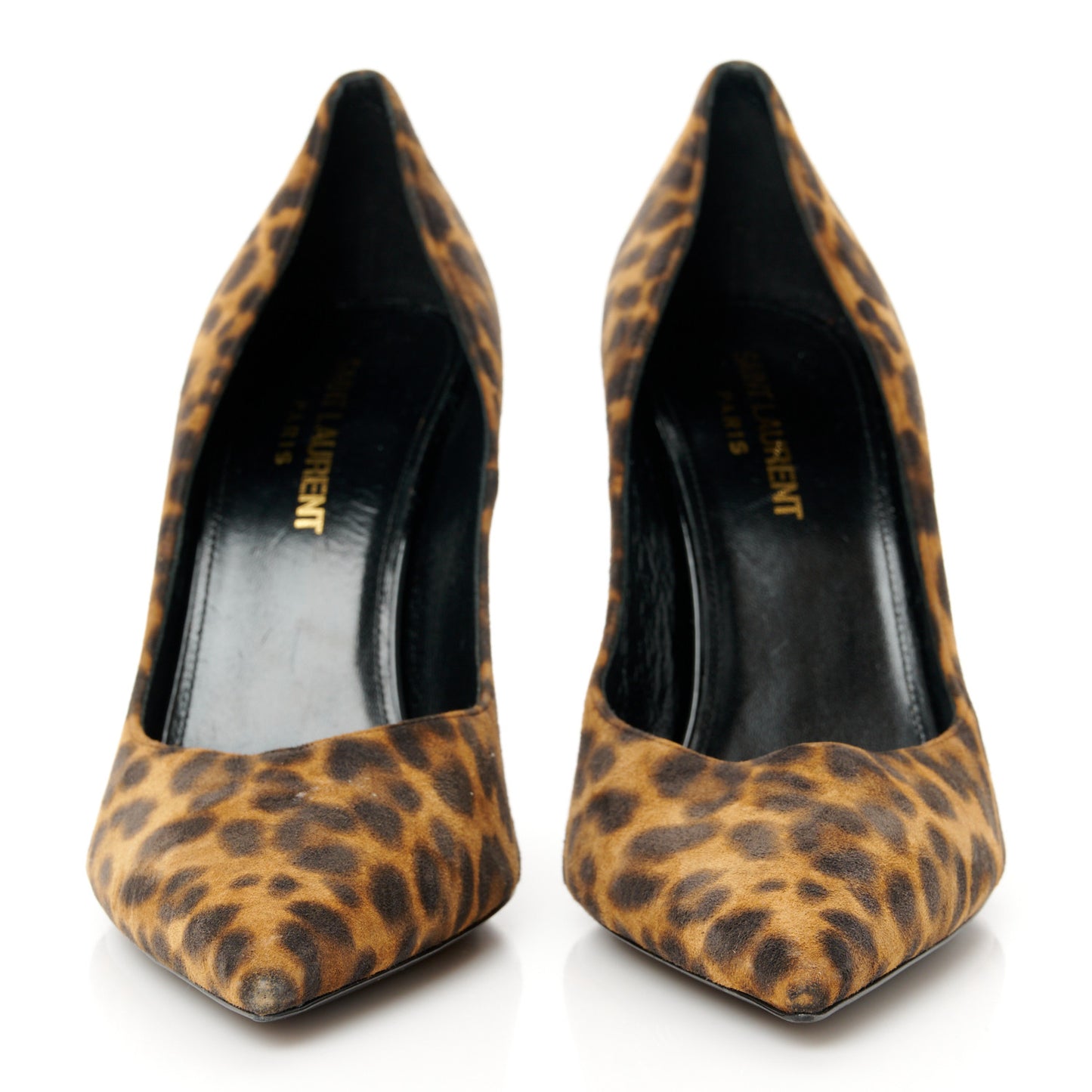 Suede Leopard Printed Anja Pumps 36.5 Natural Coffee