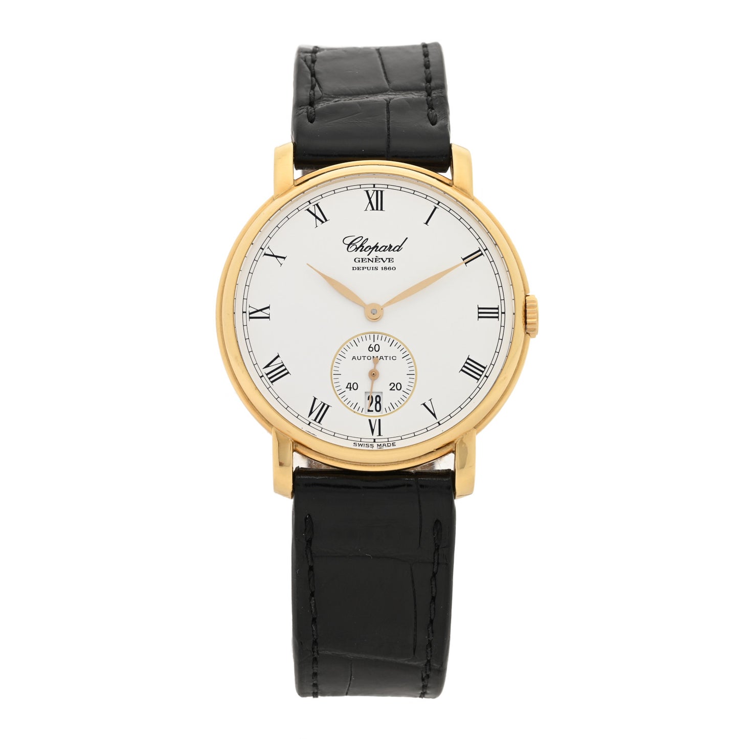 18K Yellow Gold Alligator 36mm Les Classique Automatic Watch