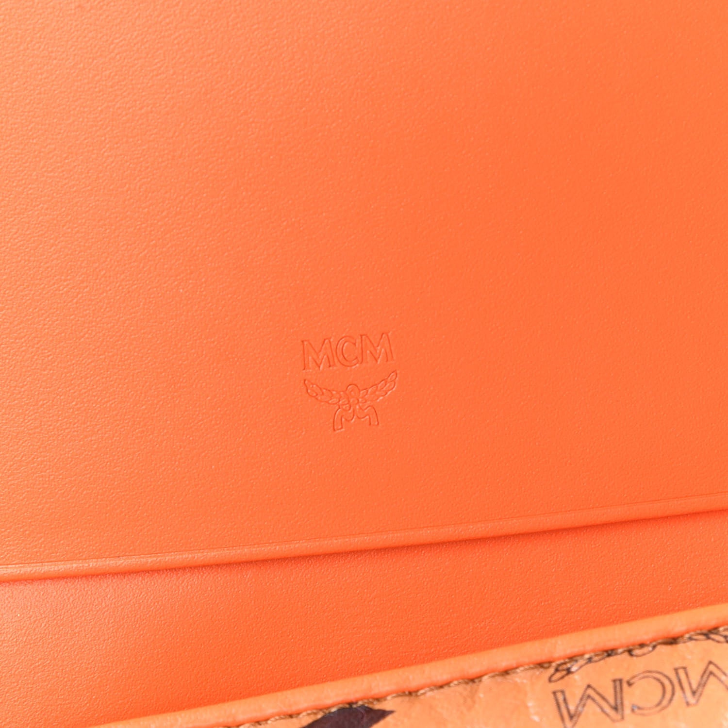 MCM Visetos Tri-Fold Wallet Cognac Orange 9 of 10
