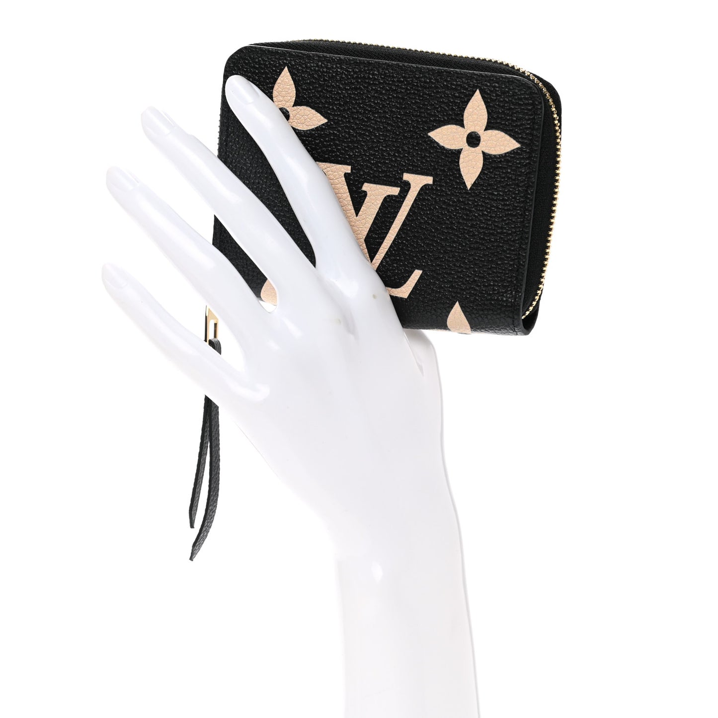 Empreinte Monogram Giant Zippy Coin Purse Black Beige