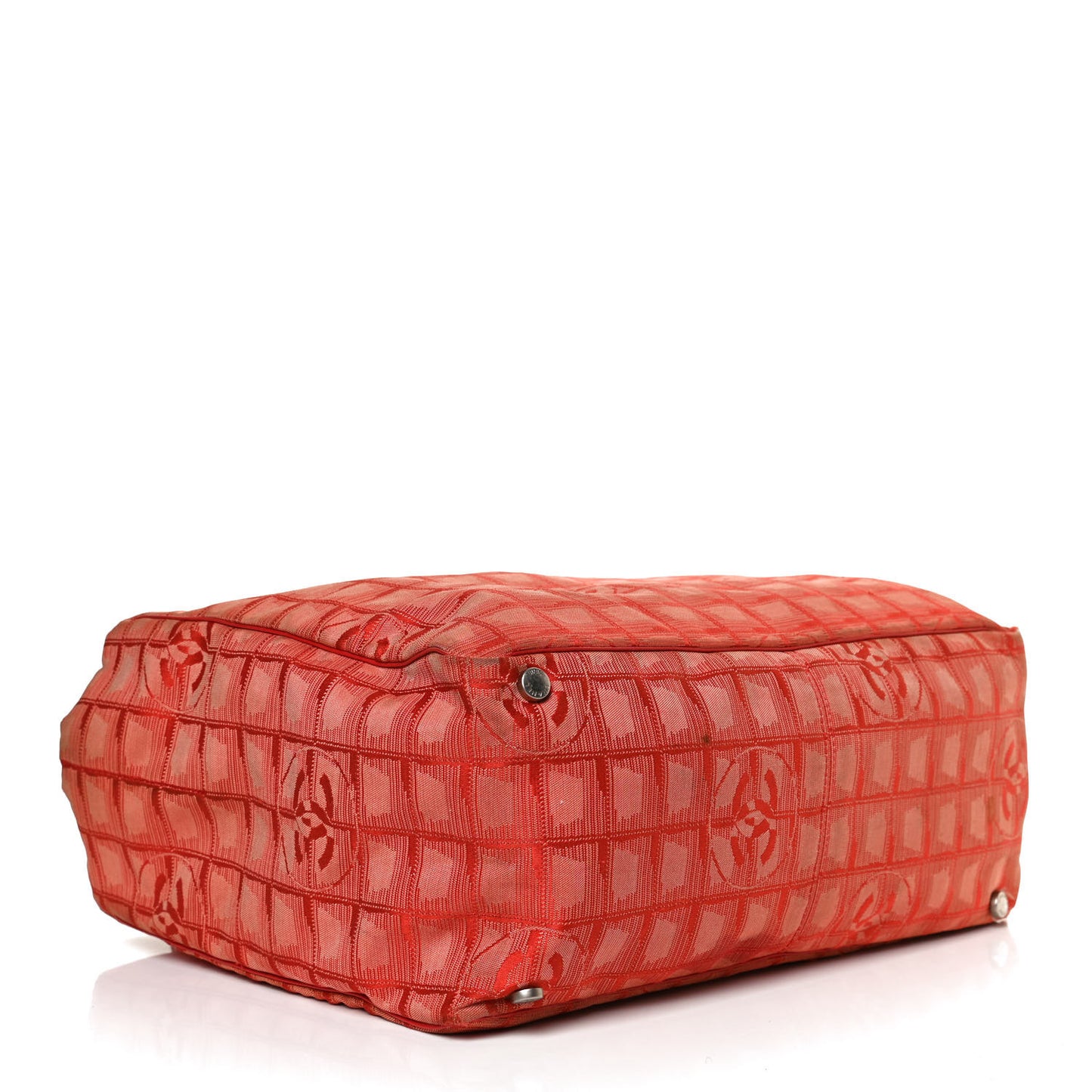 Nylon Medium Travel Tote Red