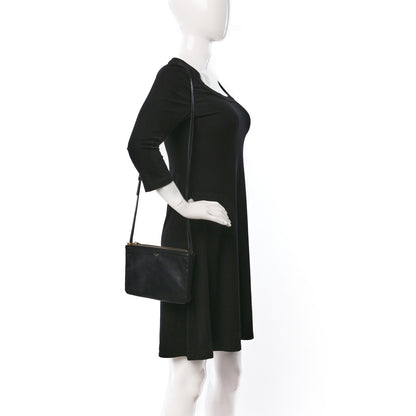 Celine Lambskin Small Trio Crossbody Bag Black 2 of 12