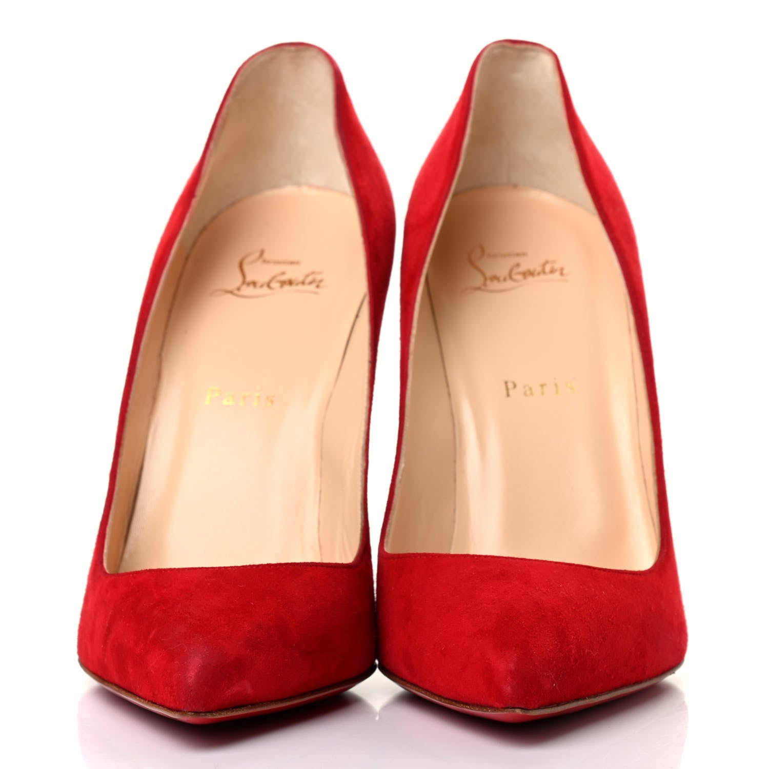 Christian Louboutin Veau Velours Pigalle Follies 100 Pumps 39.5 Rougissime 2 of 4