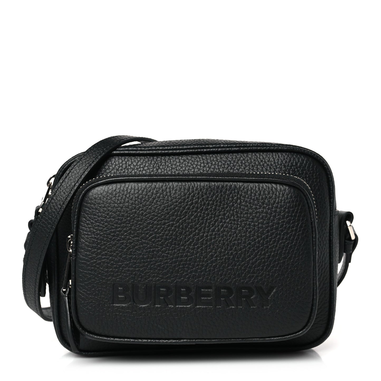 Grained Calfskin Small Camera Bag Black