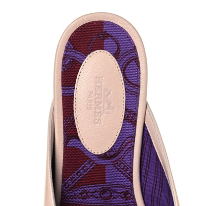 Hermes Goatskin Oz Mules 39 Blanc Poros 7 of 8