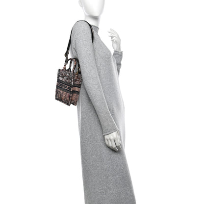 Christian Dior Canvas Jardin Magique Embroidered Mini Book Tote Phone Bag Powder Pink 2 of 12