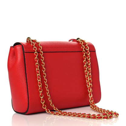 Mulberry Glossy Goatskin Small Lily Flap Red 3 of 10