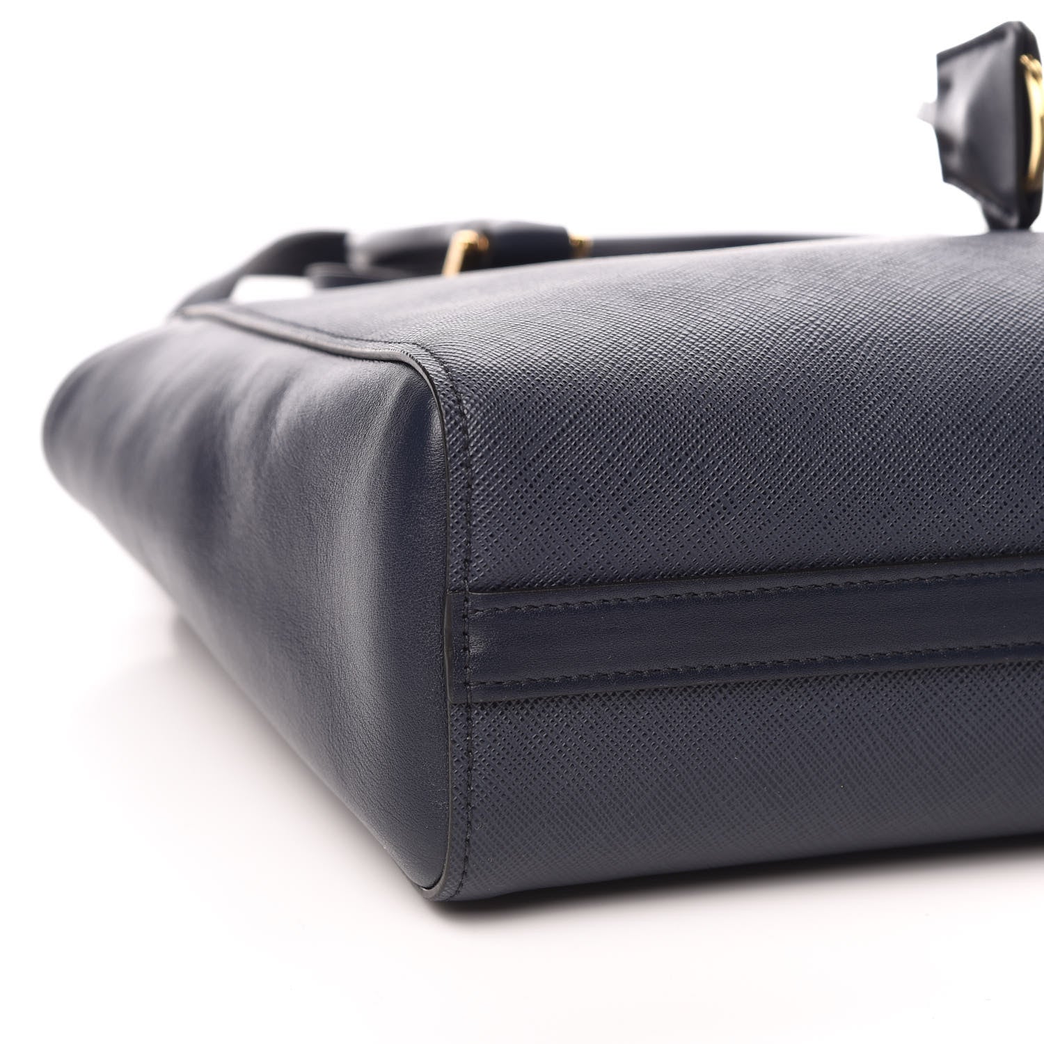 Prada Saffiano Soft Calfskin Small Zippered Tote Black 7 of 9