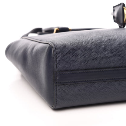 Prada Saffiano Soft Calfskin Small Zippered Tote Black 7 of 9
