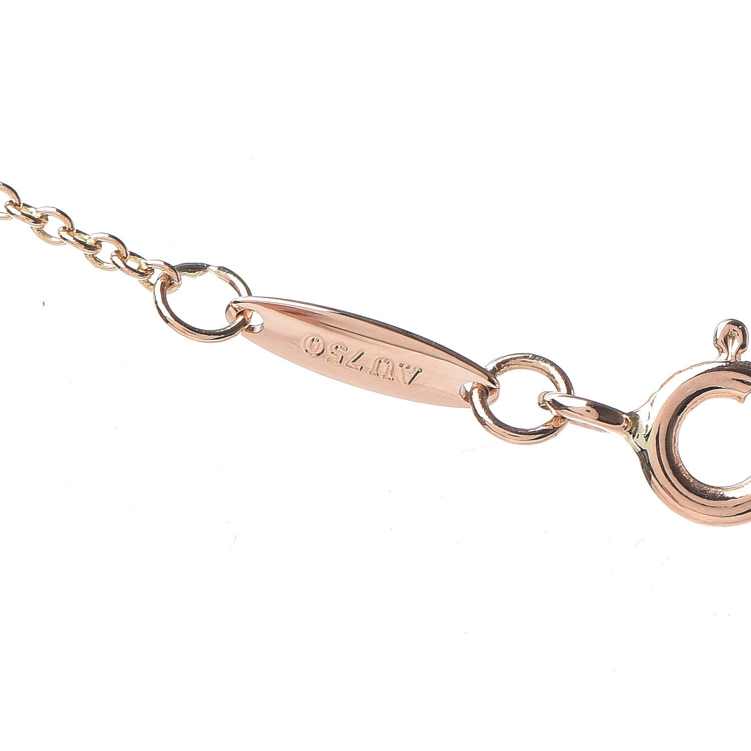 Tiffany 18K Rose Gold Diamond .10ct Elsa Peretti Diamonds by the Yard Pendant Necklace 5 of 6
