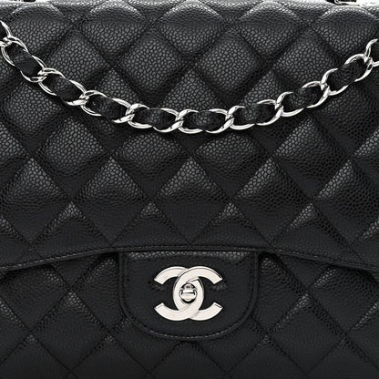 Chanel Caviar Quilted Jumbo Single Flap Black 9 of 11