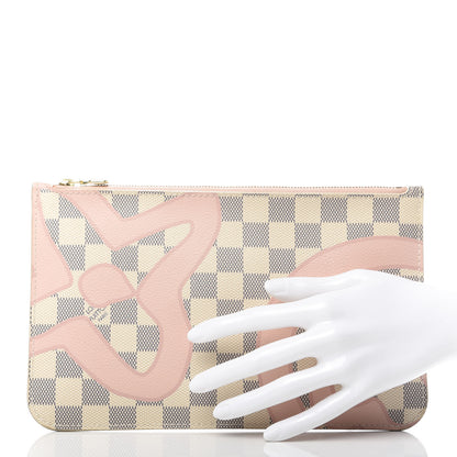 Louis Vuitton Damier Azur Tahitienne Neverfull MM GM Pochette 2 of 8