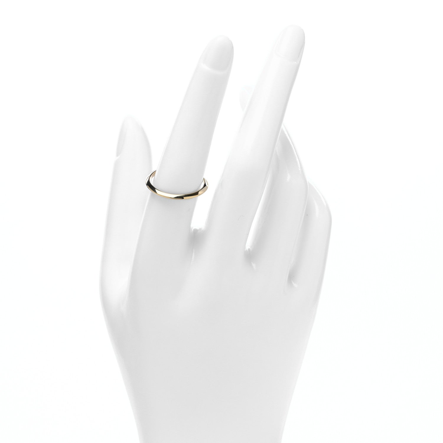 Tiffany 18K Yellow Gold 2mm Knife Edge Wedding Band Ring 56 7.5 2 of 4
