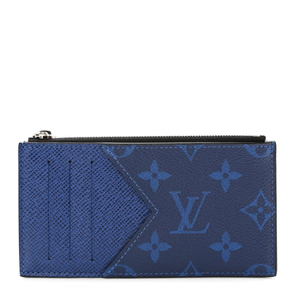 Louis Vuitton Monogram Taiga Coin Card Holder Cobalt 1 of 7