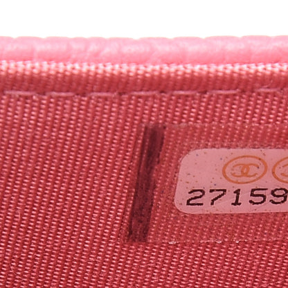 Chanel Caviar Quilted Filigree Flap Card Holder Pink Blue Green 8 of 9