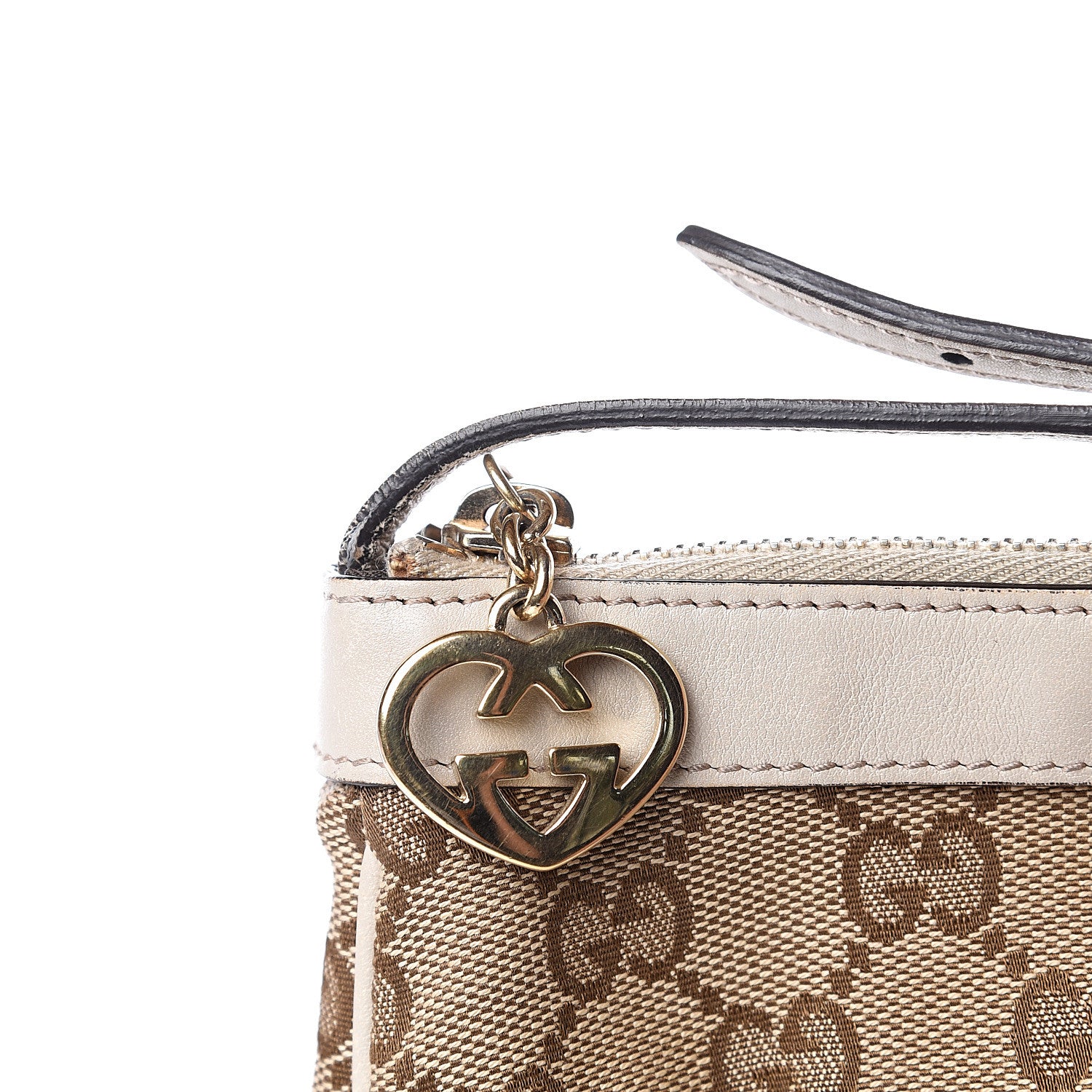 Gucci Monogram GG Heart Charm Crossbody Pochette White 11 of 11