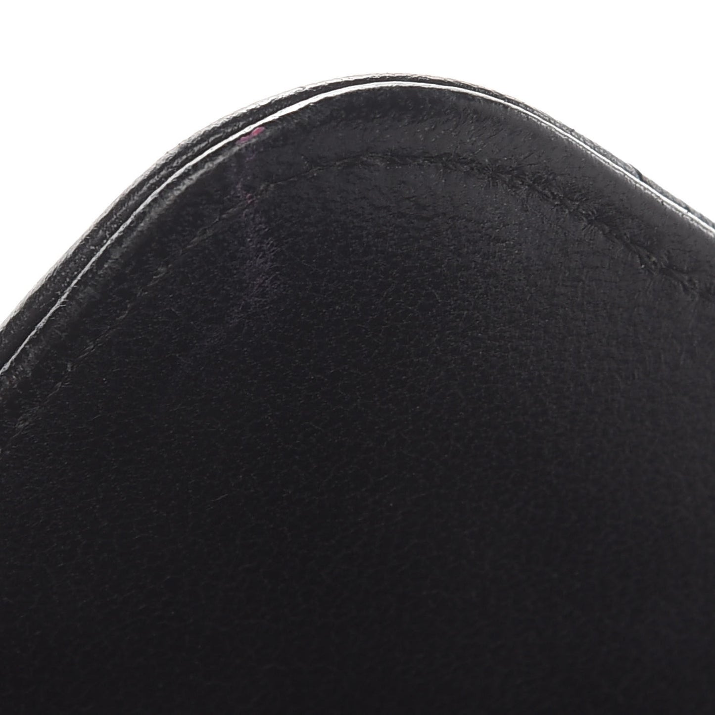 Lambskin Chevron Quilted Mini Rectangular Flap Black