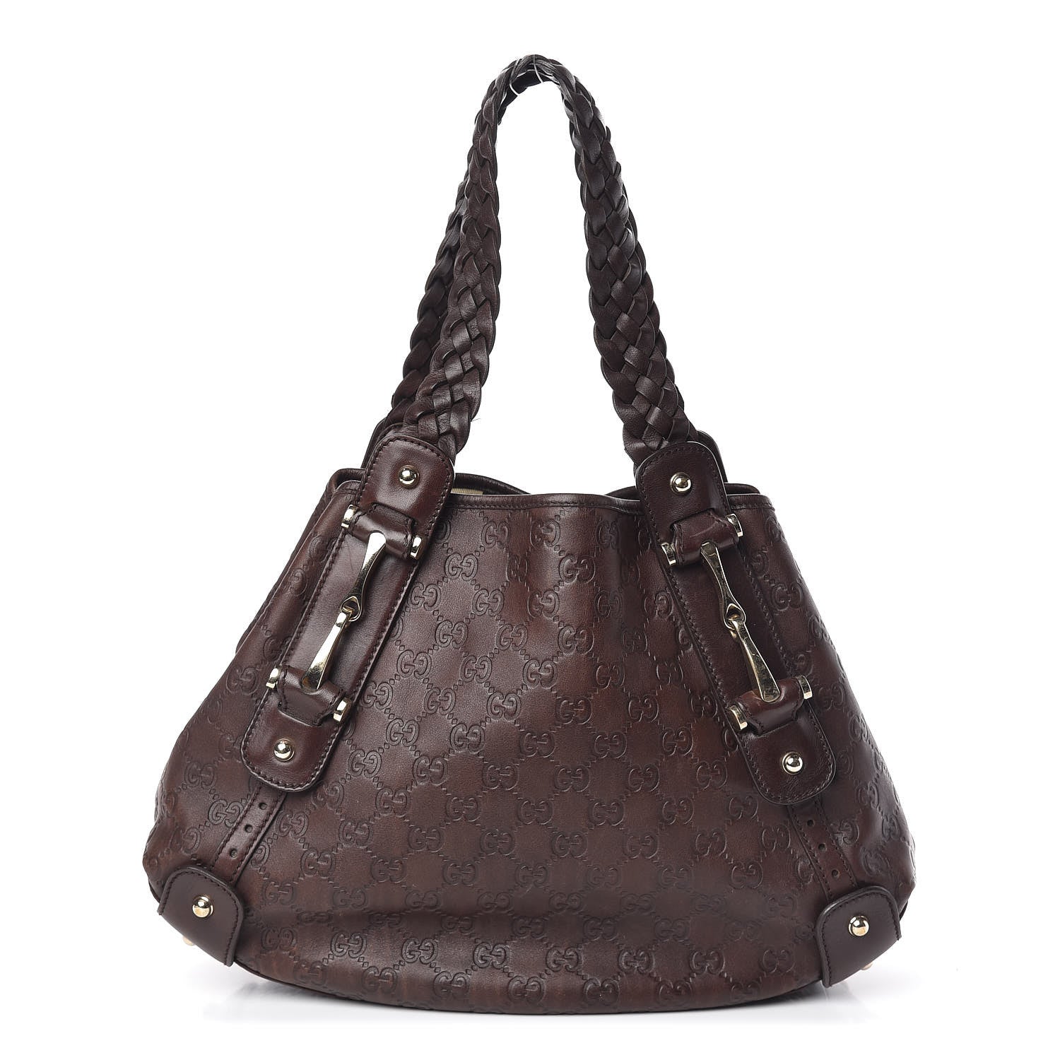Gucci Guccissima Small Pelham Shoulder Bag Chocolate 1 of 10