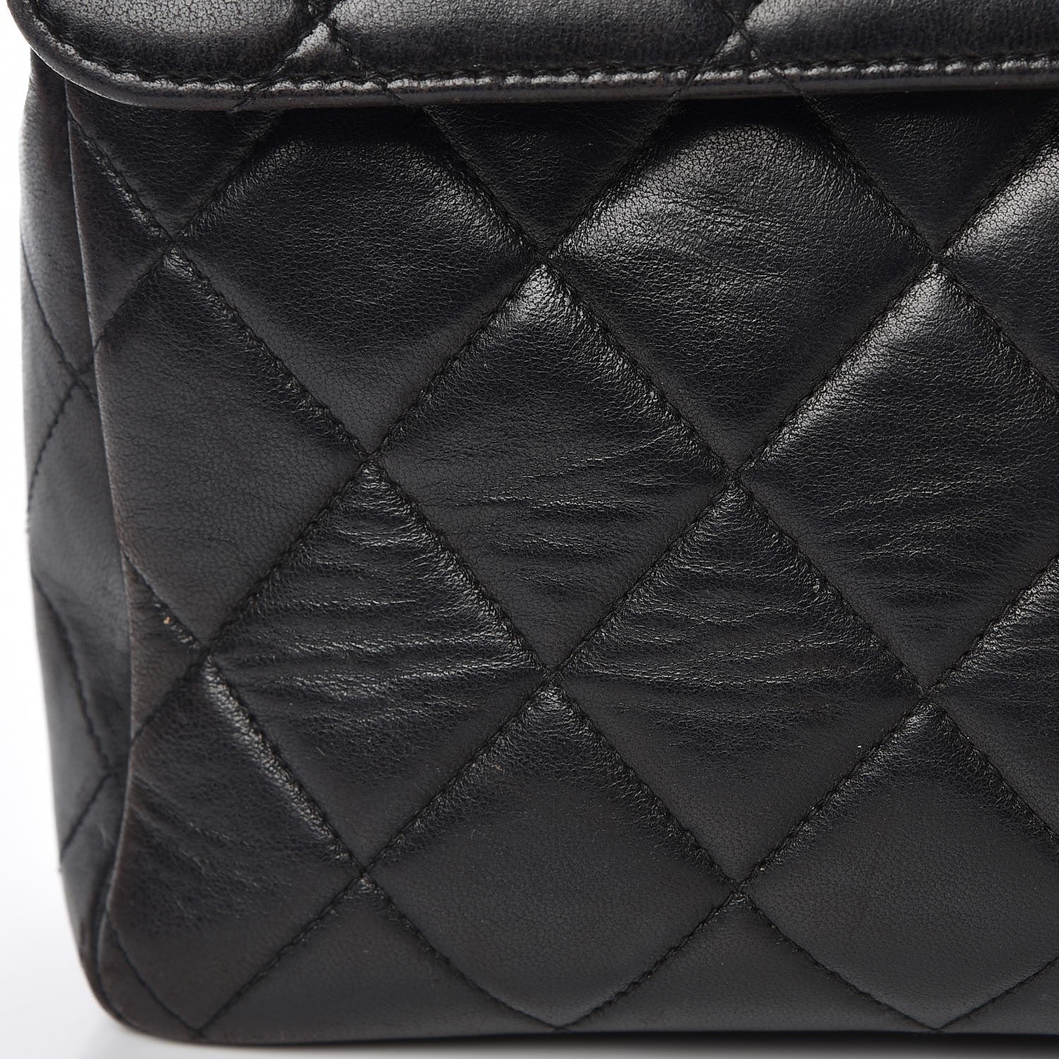 Chanel Lambskin Quilted Jumbo Single Flap Black 12 of 21