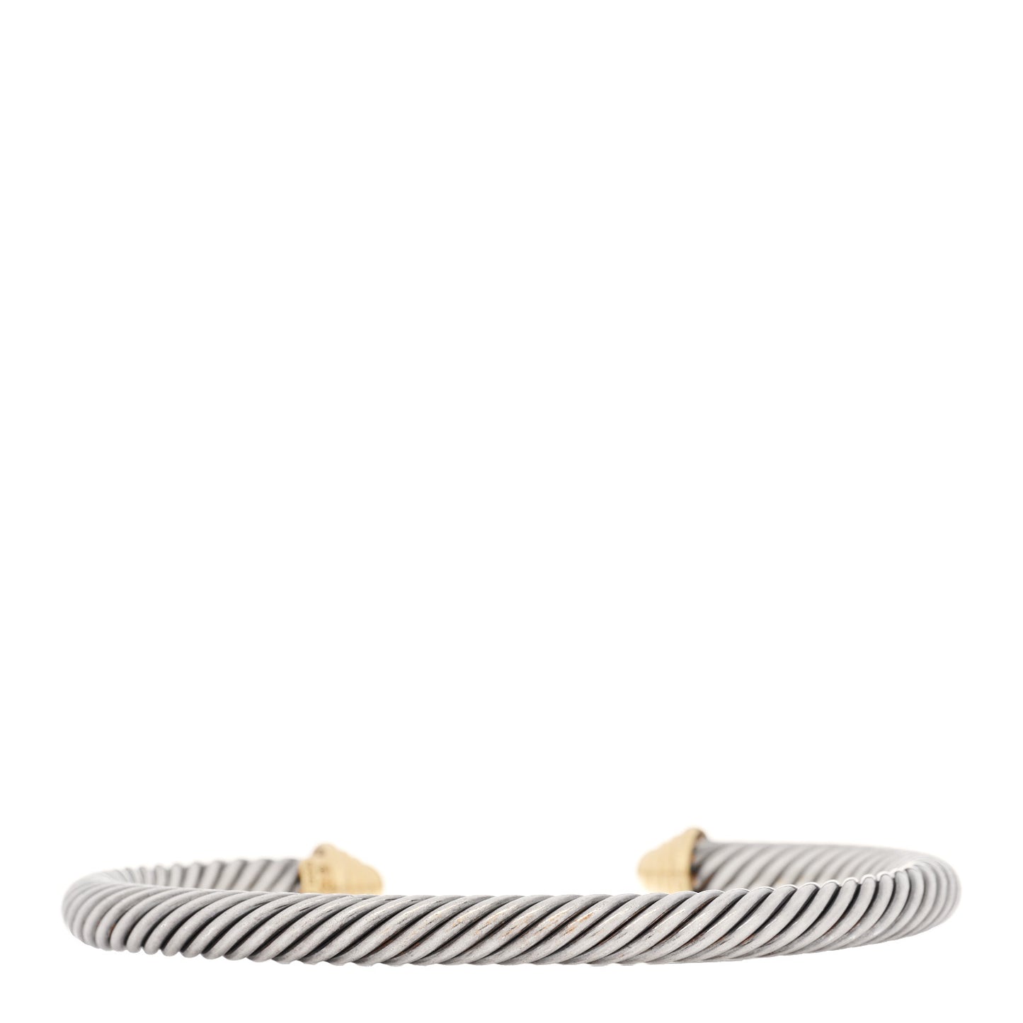 Sterling Silver 14K Yellow Gold 5mm Cable Classics Bracelet