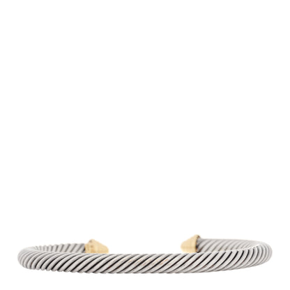 David Yurman Sterling Silver 14K Yellow Gold 5mm Cable Classics Bracelet 3 of 4