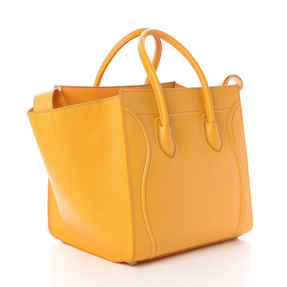 Celine Grained Calfskin Medium Phantom Luggage Saffron 2 of 8