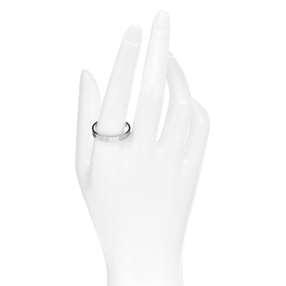 Cartier 18K White Gold 3.5mm LOVE Wedding Band Ring 65 11 2 of 5