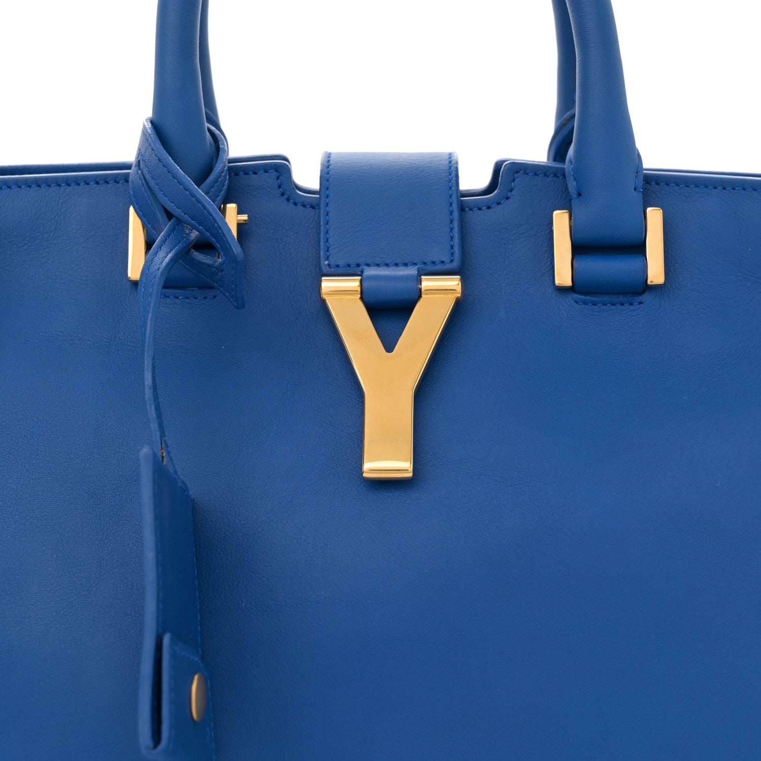 Saint Laurent Calfskin Small Classic Y Cabas Royal Blue 8 of 12