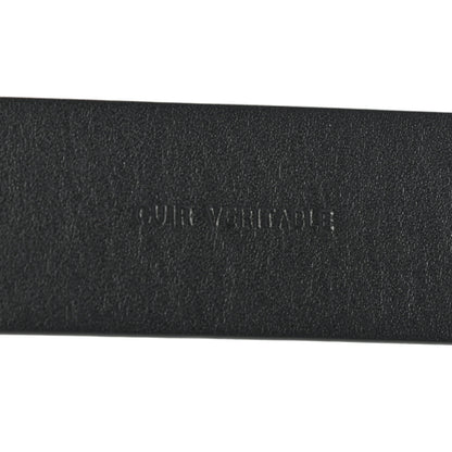 Chanel Calfskin Crystal CC Belt 95 38 Black Blue 5 of 7