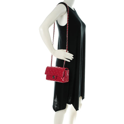Chanel Patent Calfskin Quilted Mini Rectangular Flap Red 2 of 8