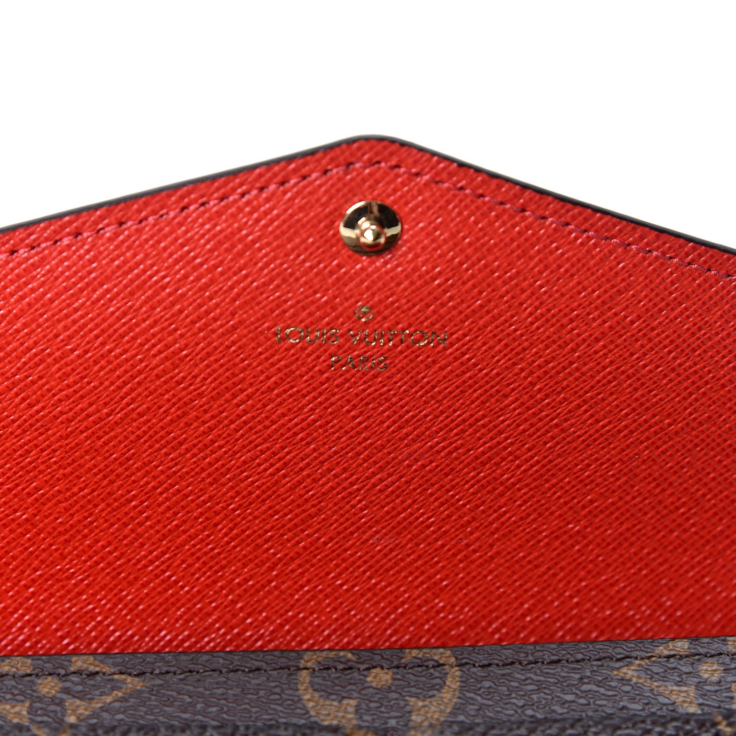 Louis Vuitton Monogram Sarah Wallet NM Coquelicot 5 of 9