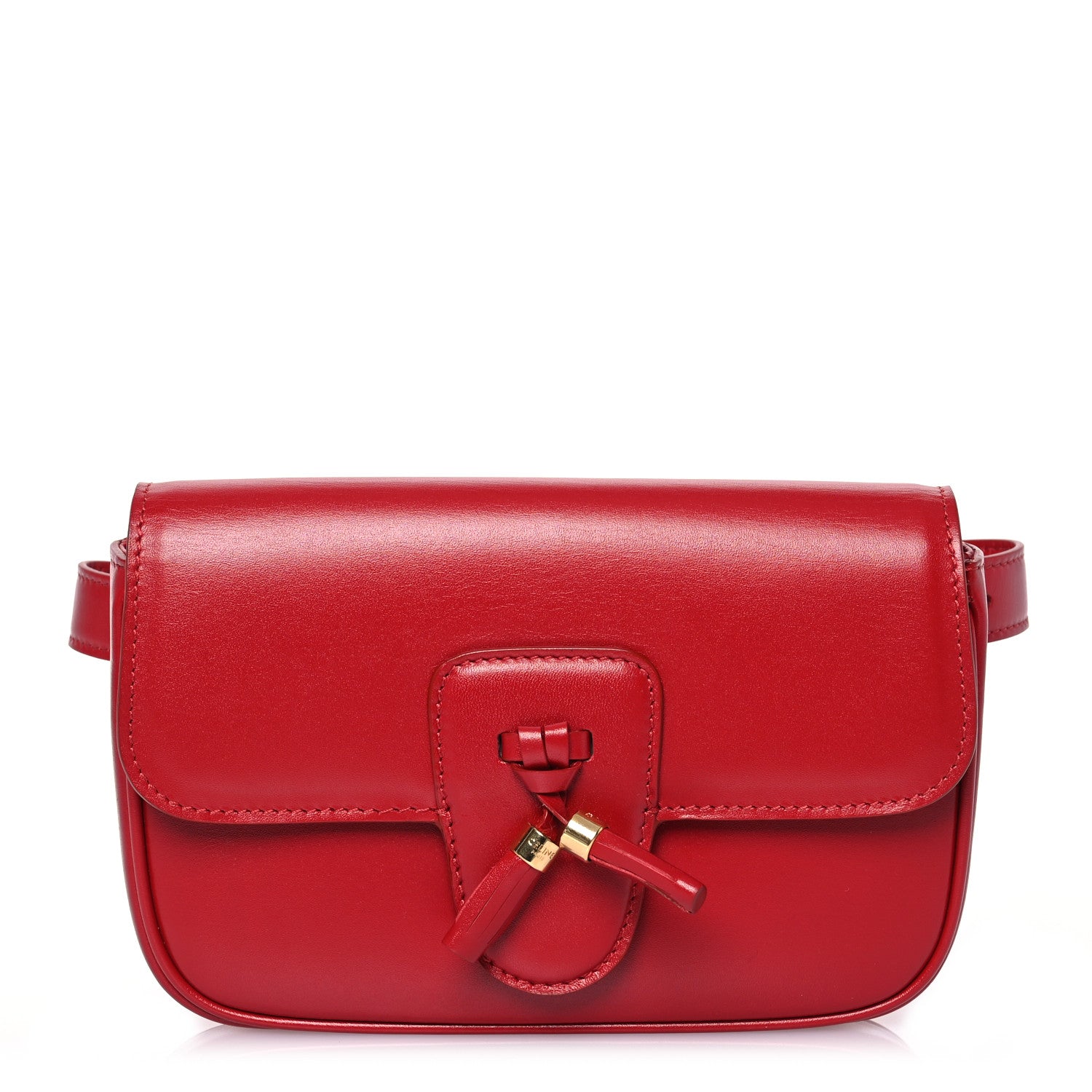 Celine Smooth Calfskin Tassel Belt Bag Red 1 of 12