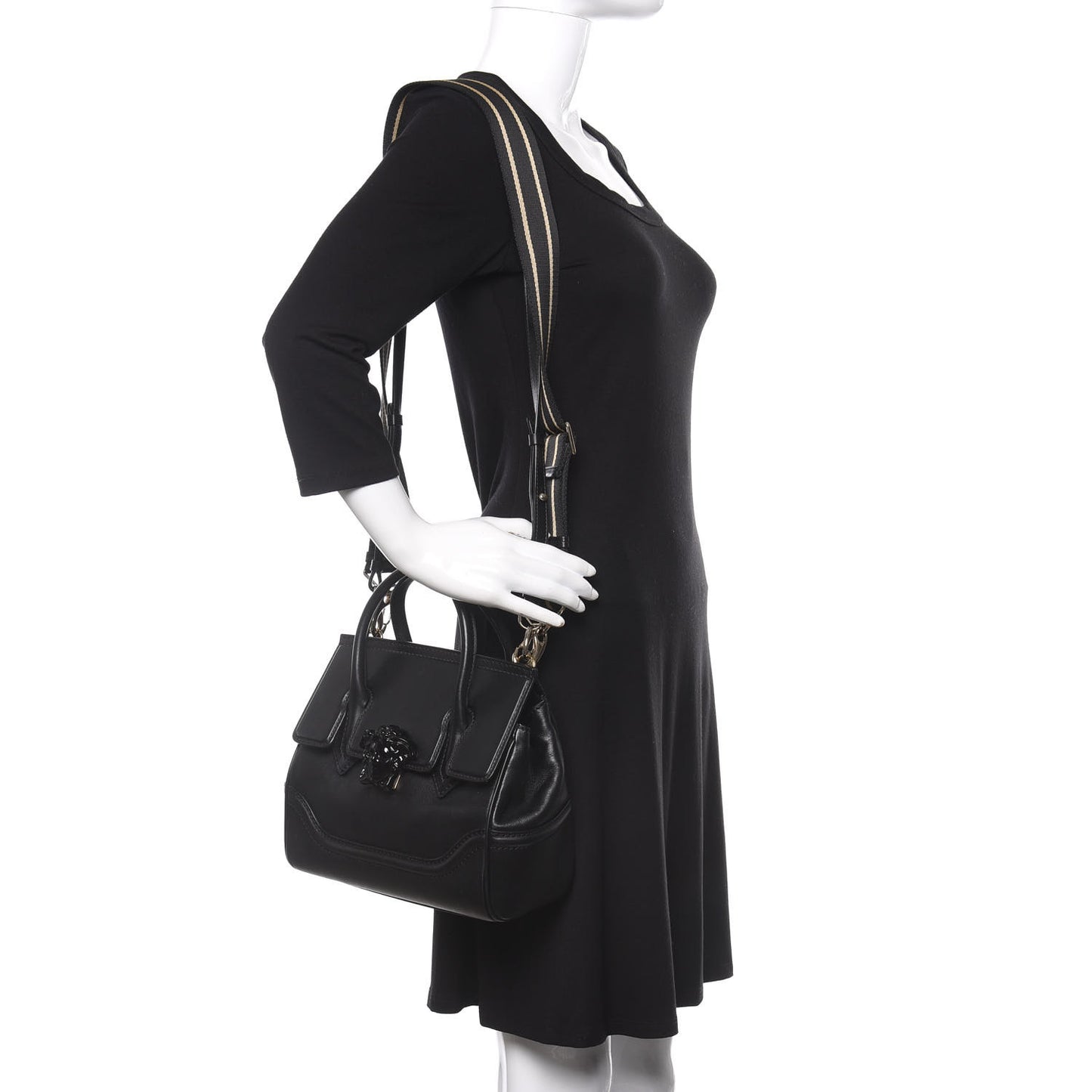 Calfskin Medium Palazzo Empire Bag Black