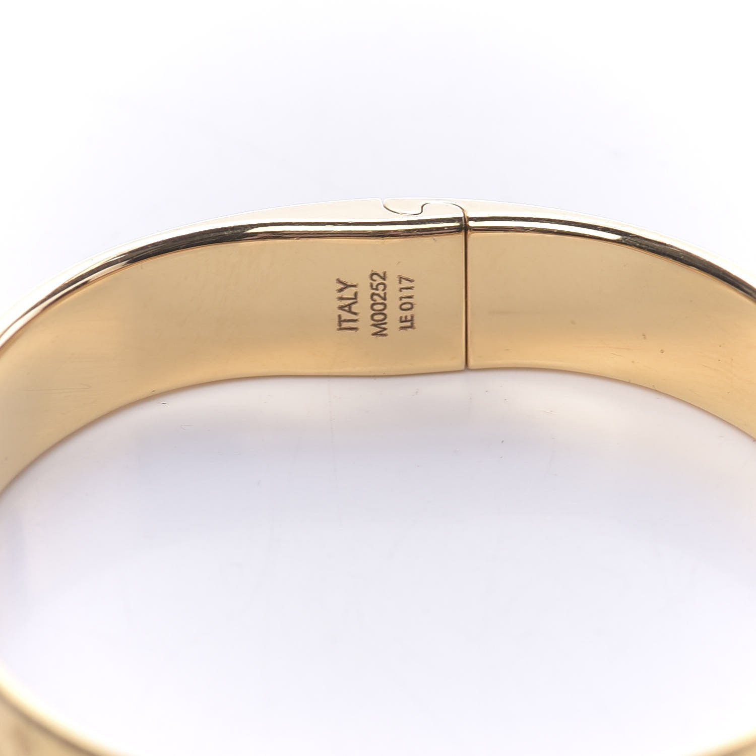 Louis Vuitton Brass Monogram Nanogram Cuff M Gold 7 of 8