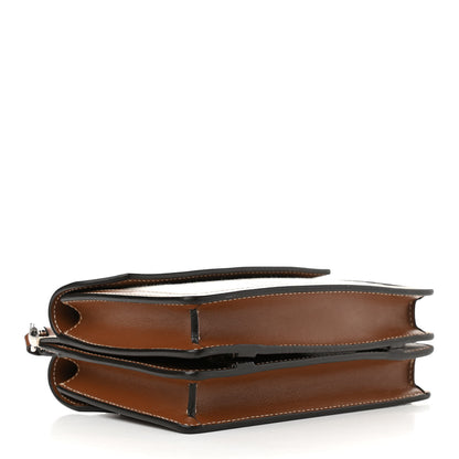 Burberry Smooth Calfskin Canvas Horseferry Print Mini Title Bag with Pocket Natural Malt Brown 4 of 10