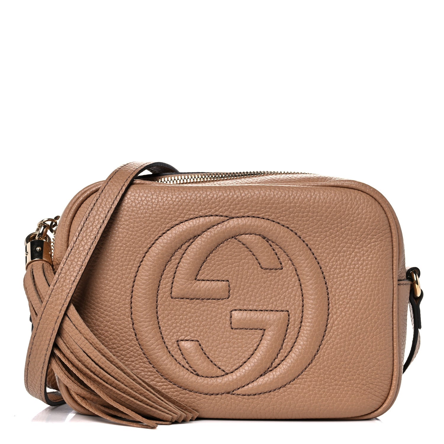 Gucci Pebbled Calfskin Small Soho Disco Bag Camelia 1 of 11