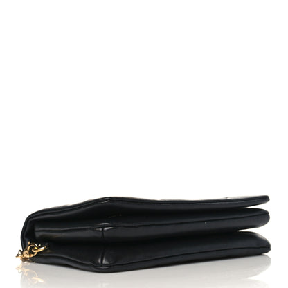 Louis Vuitton Lambskin Embossed Monogram Pochette Coussin Black 4 of 8