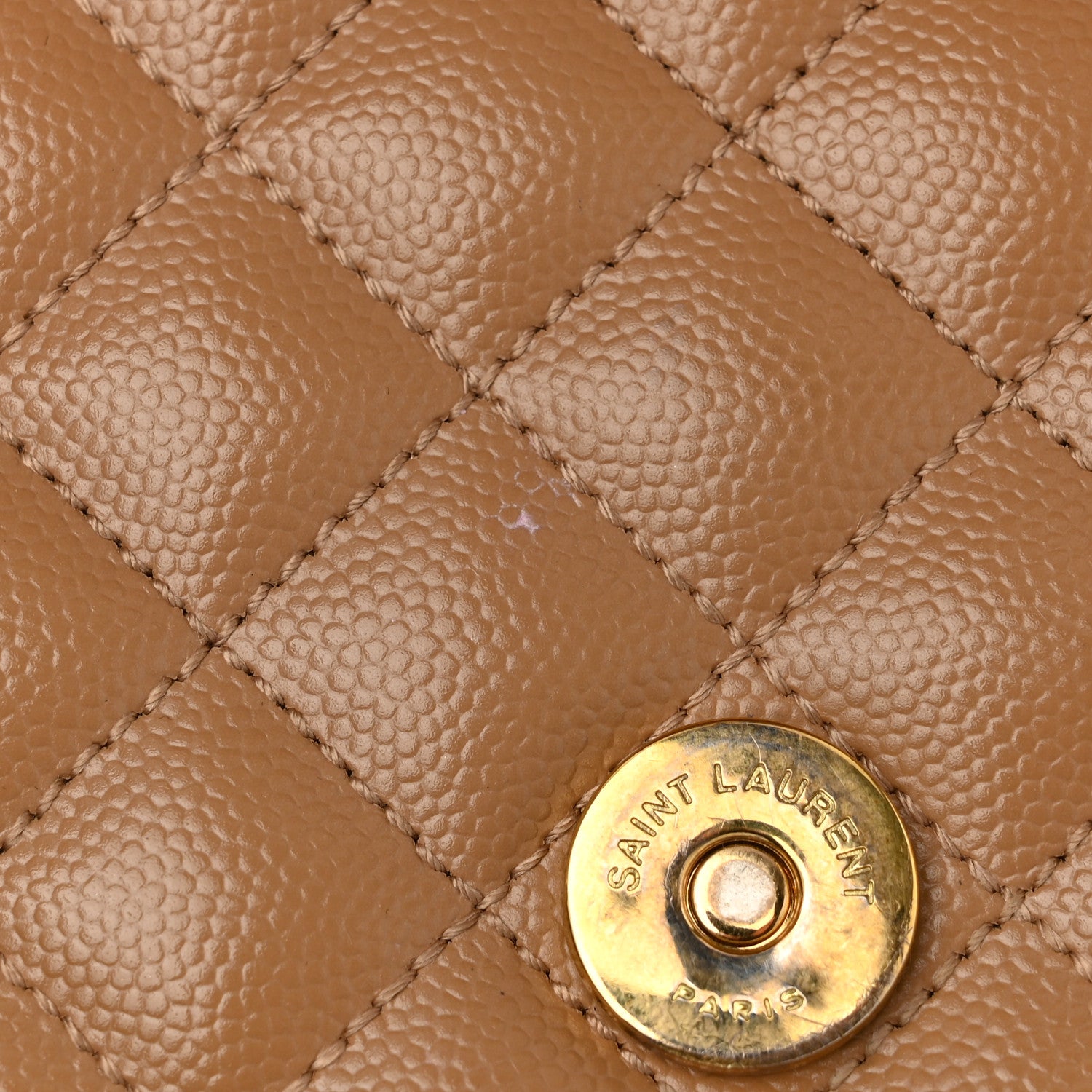 Saint Laurent Grain De Poudre Textured Mixed Matelasse Triquilt Large Monogram Satchel Cork 12 of 13