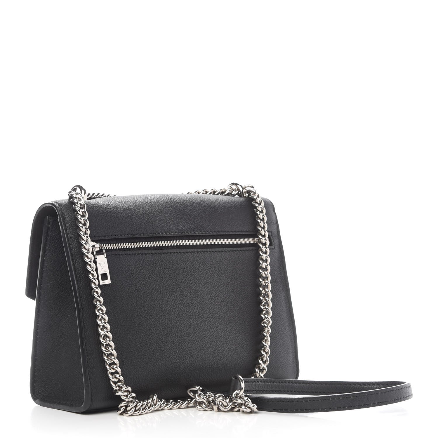 Louis Vuitton Soft Calfskin Mylockme Chain Bag BB Black 3 of 10