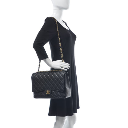 Chanel Caviar Quilted Maxi Double Flap Black 2 of 9