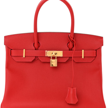 Hermes Epsom Birkin 30 Rouge Casaque 8 of 13