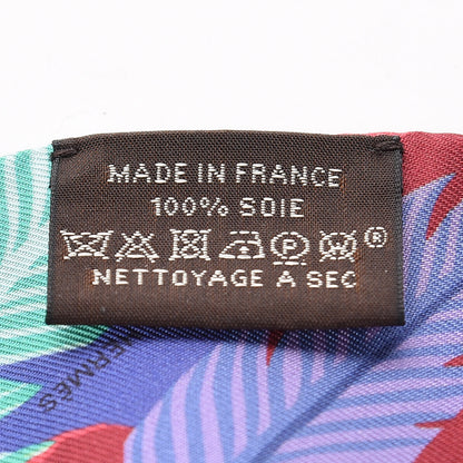 Hermes Silk Jaguar Quetzal Twilly Bordeaux Vert Bleu 3 of 5