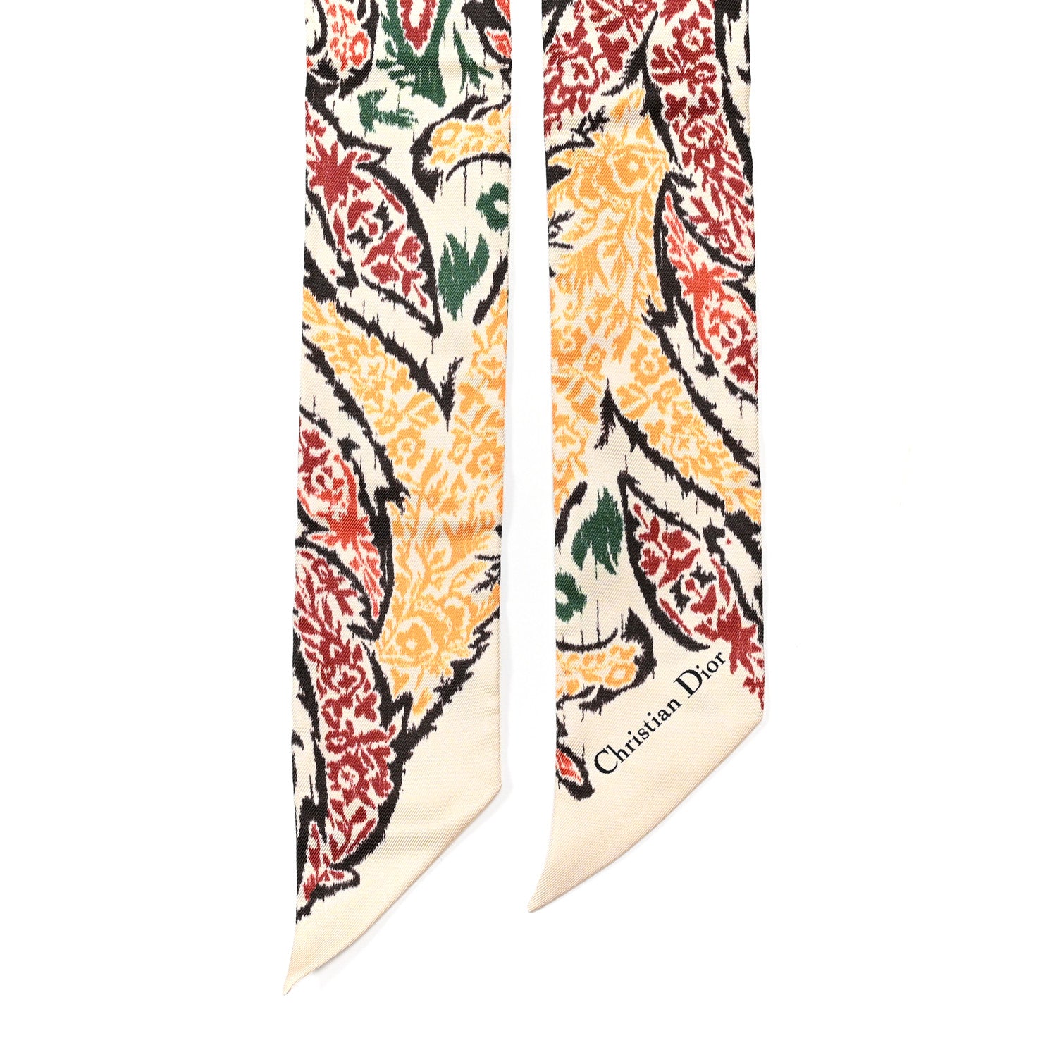Christian Dior Silk Paisley Mitzah Scarf Multicolor 2 of 3