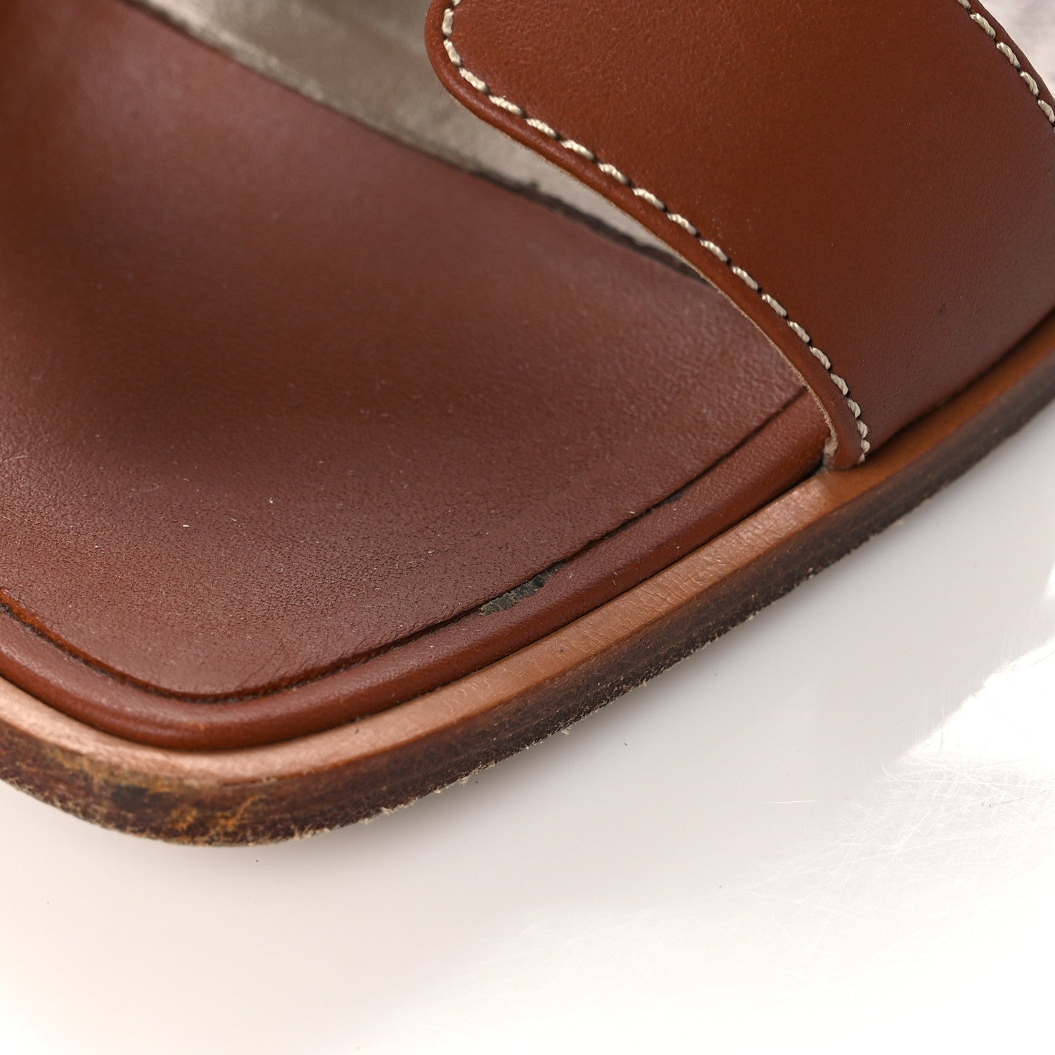 Hermes Box Calfskin Oran Sandals 40 Gold 19 of 23