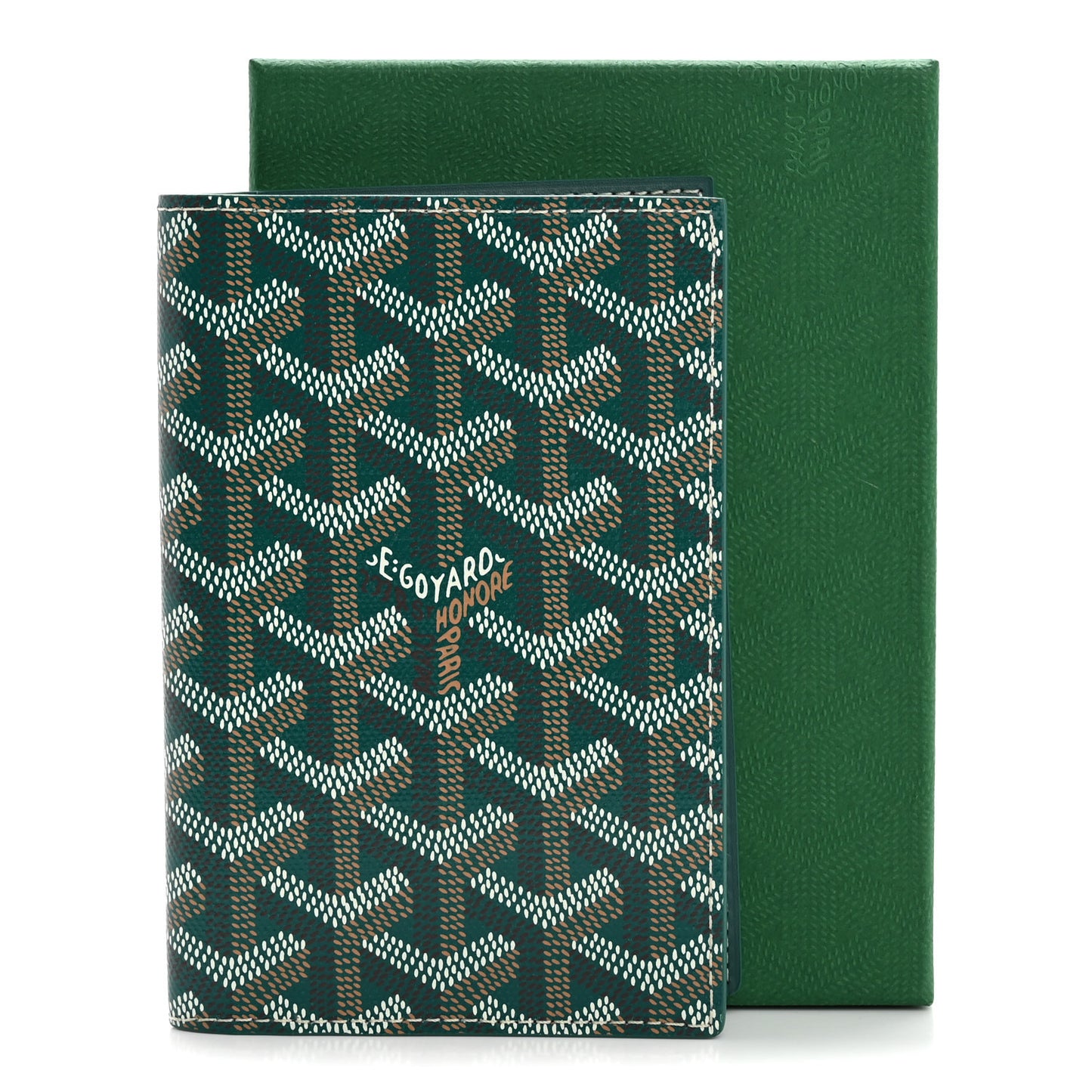Goyardine Passport Wallet Green