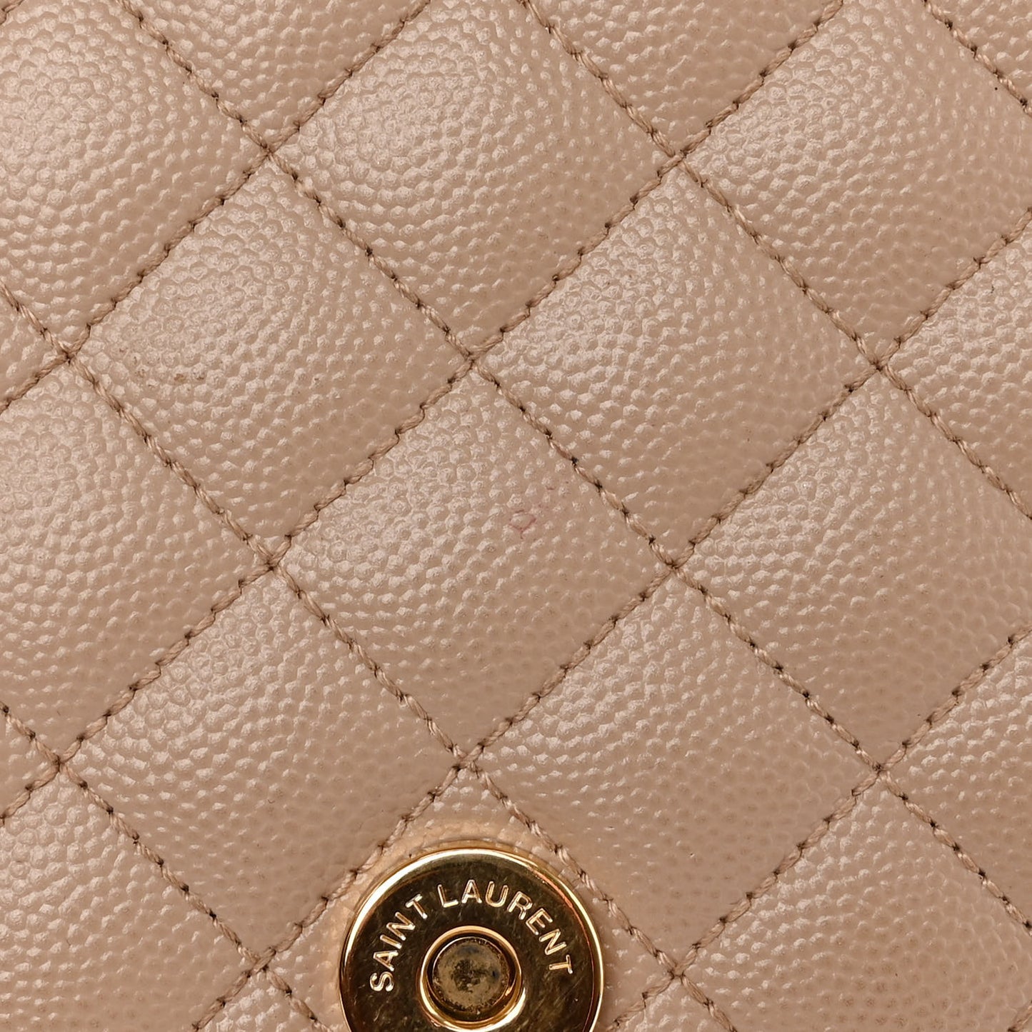 Grain De Poudre Textured Mixed Matelasse Medium Triquilt Monogram Satchel Dark Beige