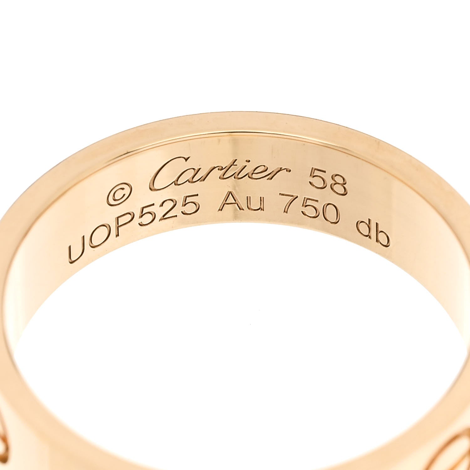 Cartier 18K Yellow Gold 5.5mm LOVE Ring 58 8.25 4 of 5